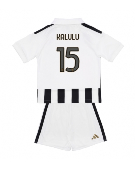 Juventus Pierre Kalulu #15 Maglia Gara Casa Repliche 2026-27 Bambino Maniche Corte Juventus Pierre Kalulu #15 Maglia Gara Casa Repliche 2026-27 Bambino Maniche Corte